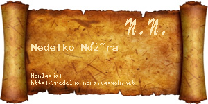 Nedelko Nóra névjegykártya